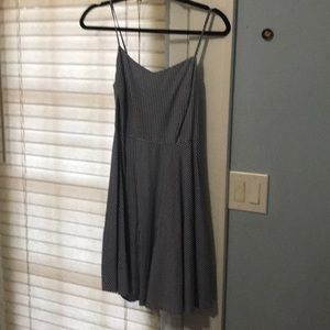 Blue and White Plaid Dress